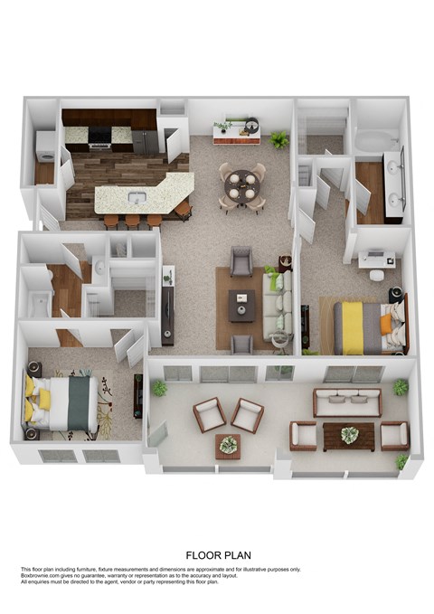 a bedroom floor plan is shown with a living room